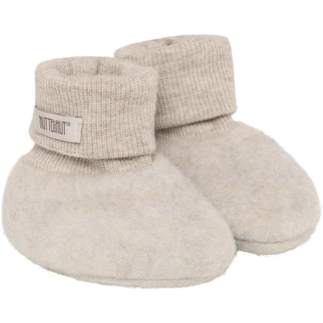 Huttelihut Camel Melange Footies Ull Fleece