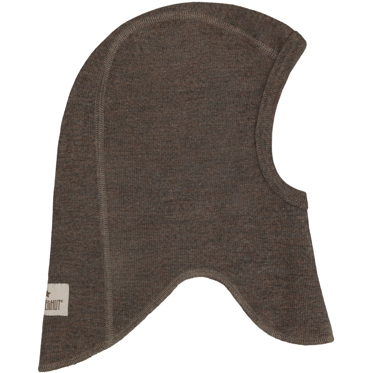 Huttelihut Brown Melange Elefanthatt Ull Rib