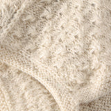 Huttelihut Off-White Bonnet Ears Alpaca Ull Stickad