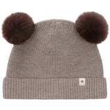 Huttelihut Cinder Melange Beanie Ull Stickad Pompoms