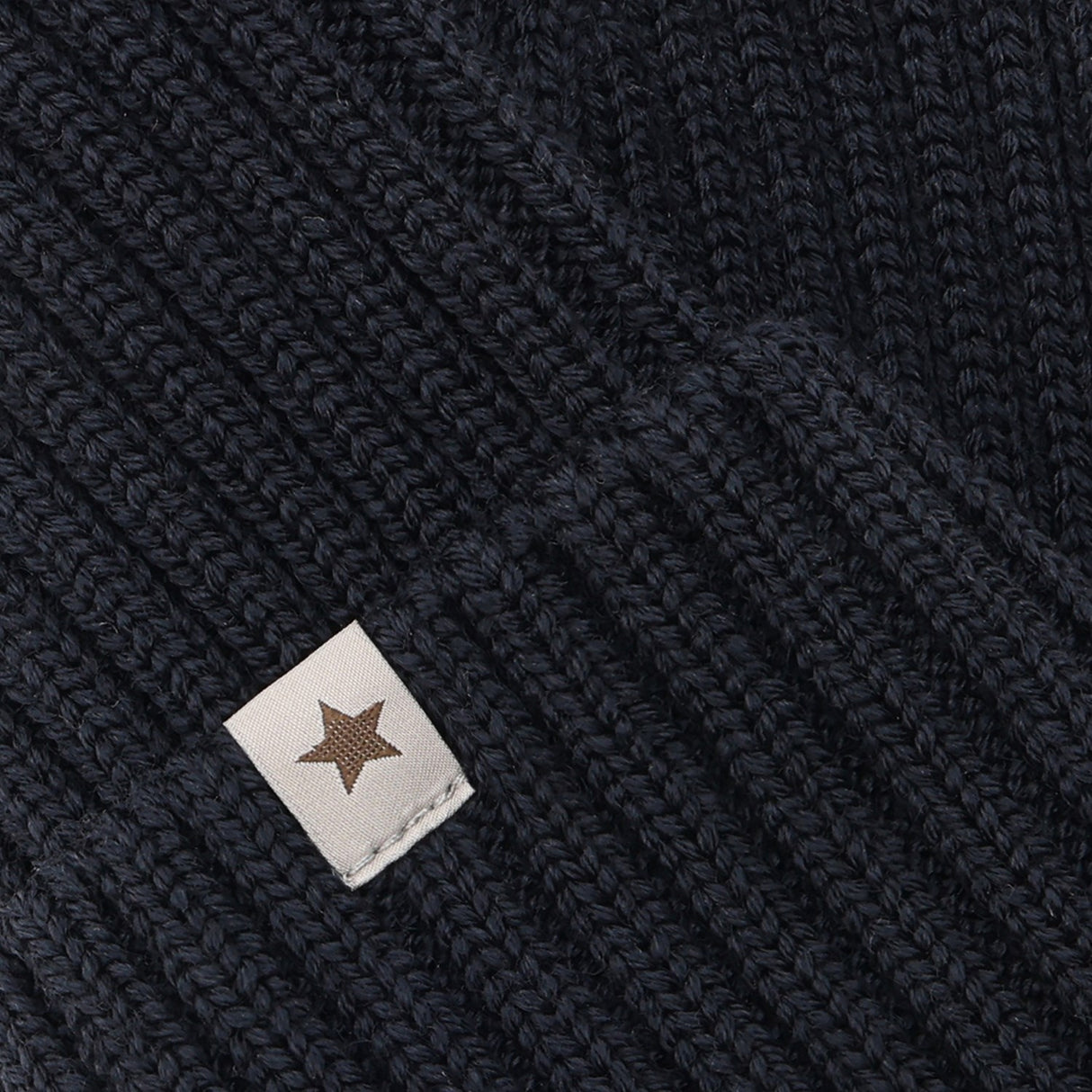 Huttelihut Dark Navy Beanie Ull Stickad