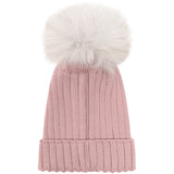 Huttelihut Woodrose Mössa Stickad Alpaca Pompom