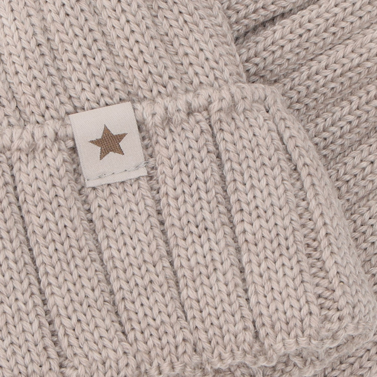 Huttelihut Camel Melange Mössa Stickad Alpaca Pompom
