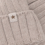Huttelihut Camel Melange Mössa Stickad Alpaca Pompom