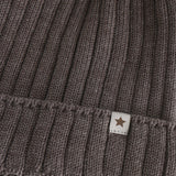 Huttelihut Brown Melange Mössa Stickad Alpaca Pompom