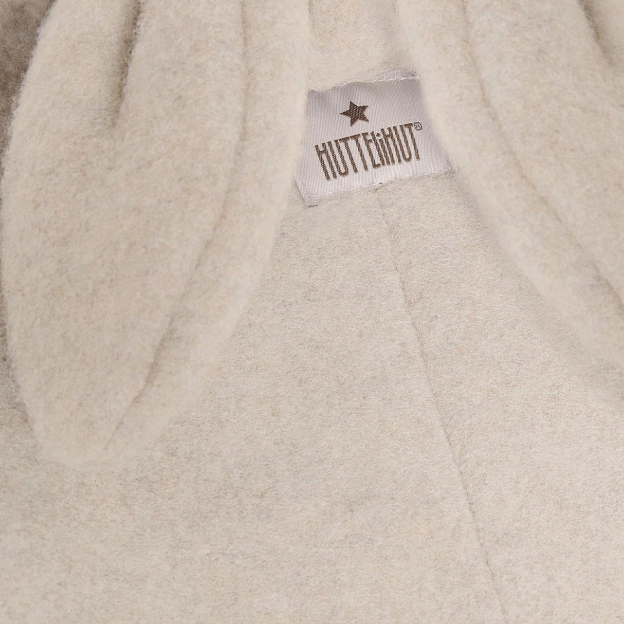 Huttelihut Camel Melange Sittvagnar Dräkt Ears Ull Fleece