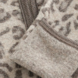 Huttelihut Camel Melange Sittvagnar Dräkt Ears Ull Fleece Jac