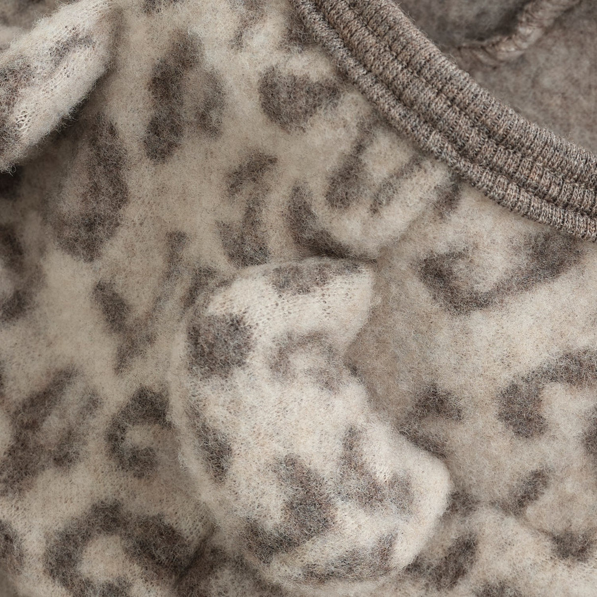 Huttelihut Camel Melange Sittvagnar Dräkt Ears Ull Fleece Jac
