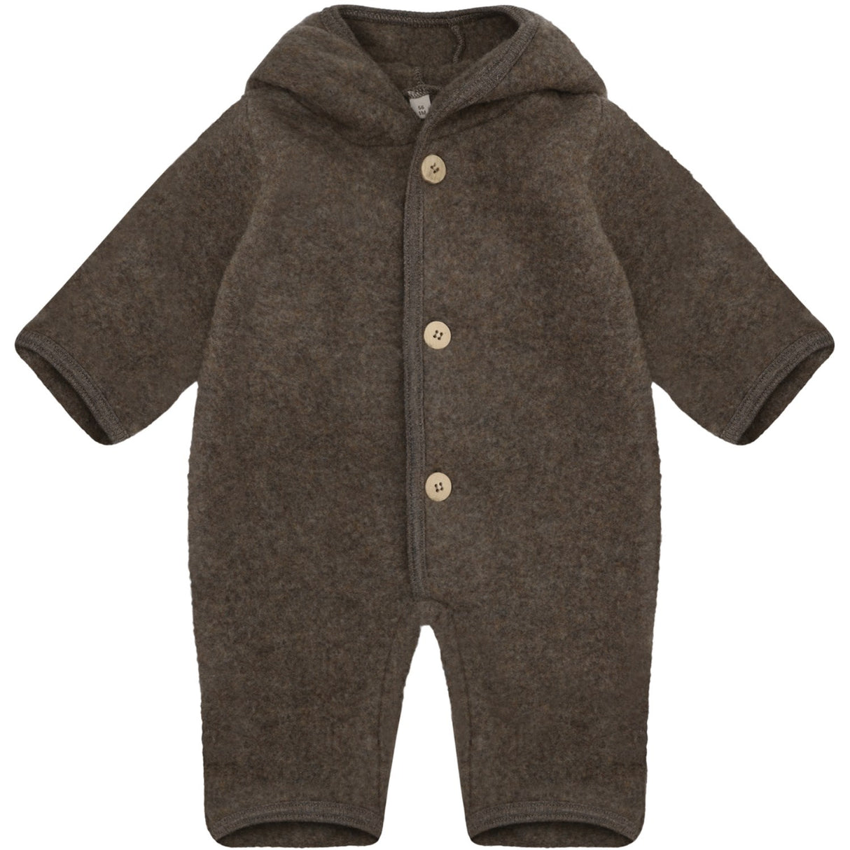 Huttelihut Brown Melange Sittvagnar Dräkt Pixie Ull Fleece