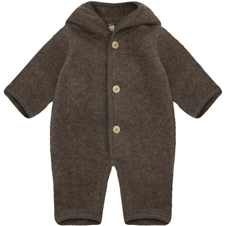Huttelihut Brown Melange Sittvagnar Dräkt Pixie Ull Fleece