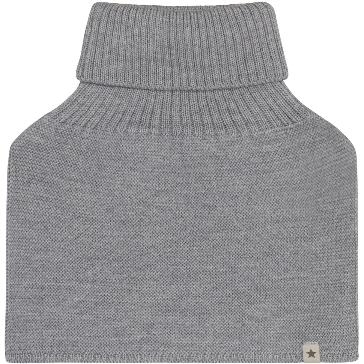Huttelihut Medium Grey Melange Neck Warmer Ull Stickad
