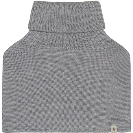 Huttelihut Medium Grey Melange Neck Warmer Ull Stickad