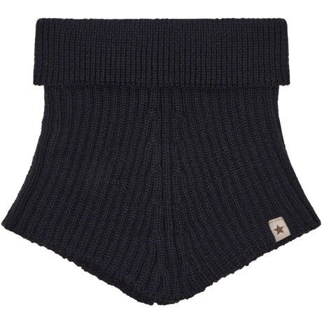 Huttelihut Dark Navy Neck Warmer Ull Stickad