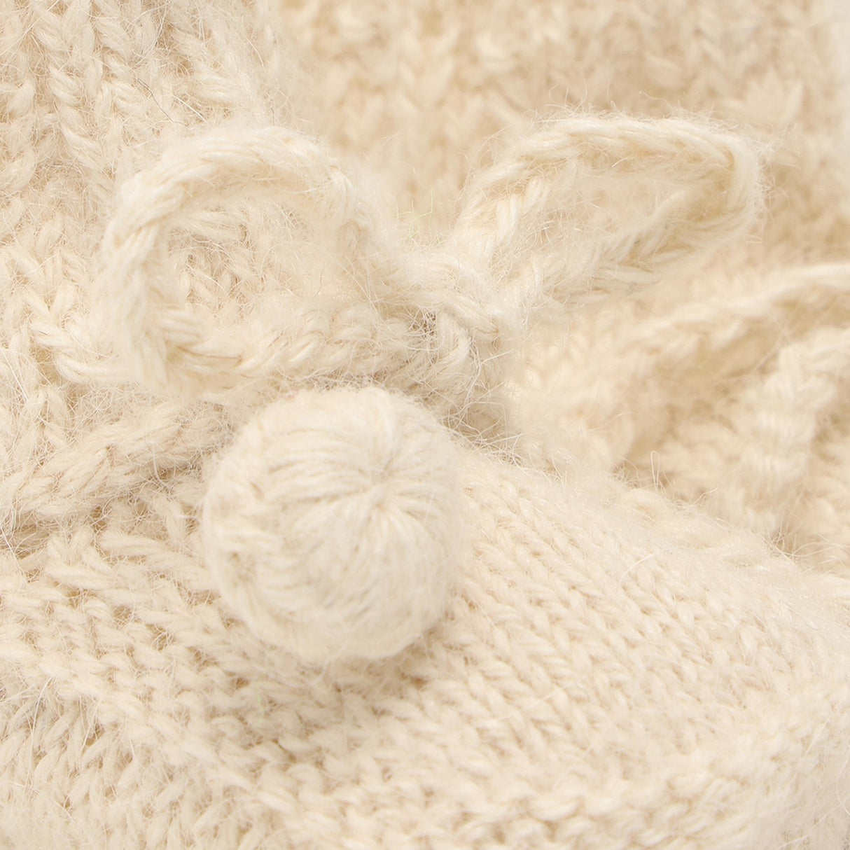 Huttelihut Off-White Footies Alpaca Ull Stickad