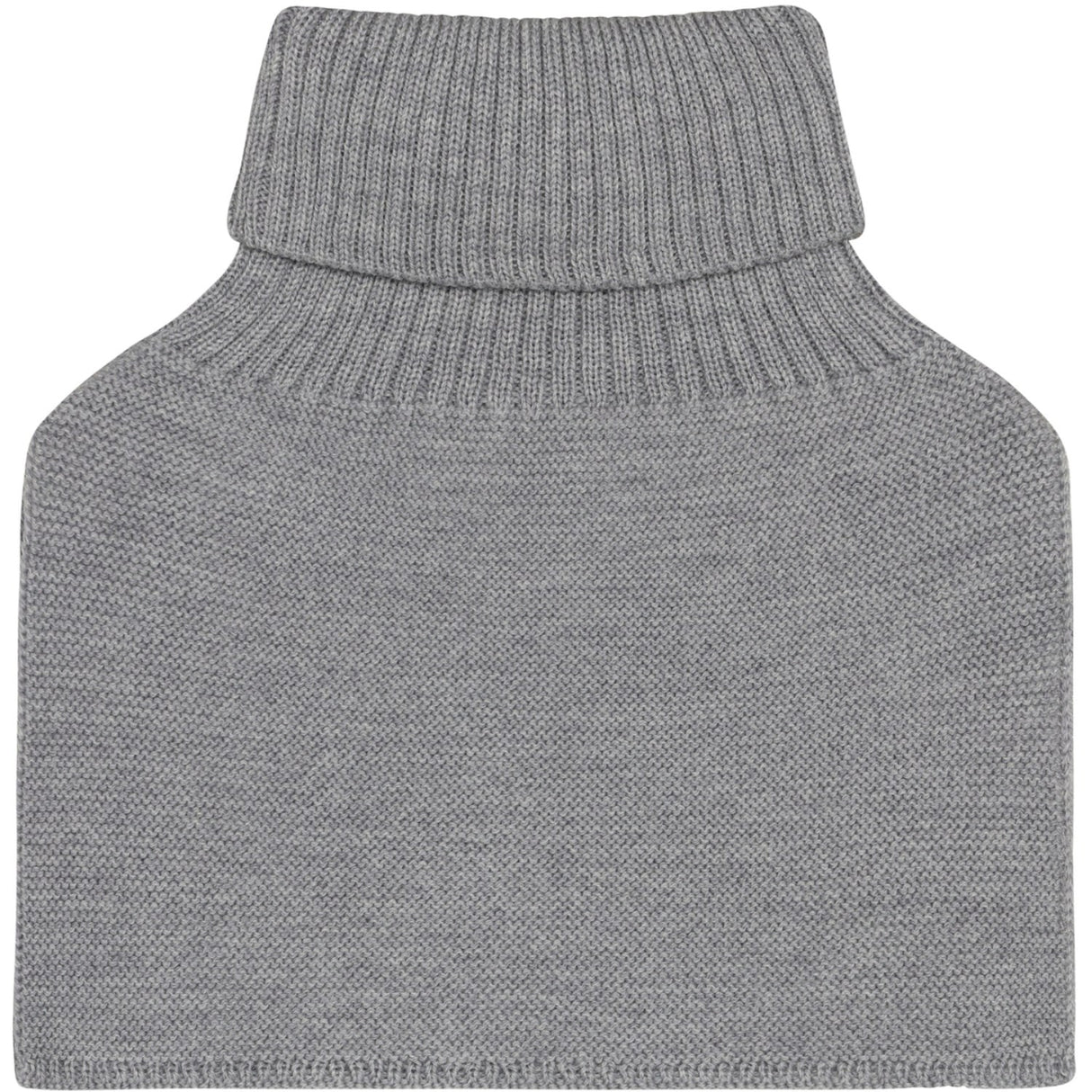 Huttelihut Medium Grey Melange Neck Warmer Ull Stickad
