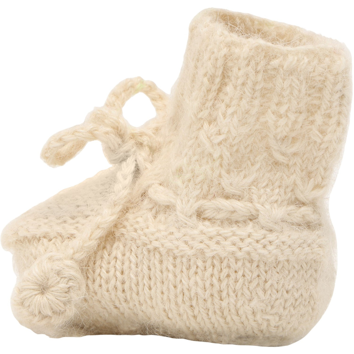 Huttelihut Off-White Footies Alpaca Ull Stickad