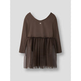 Name It Chocolate Martini Nmfdaisy Ls Slim Klänning