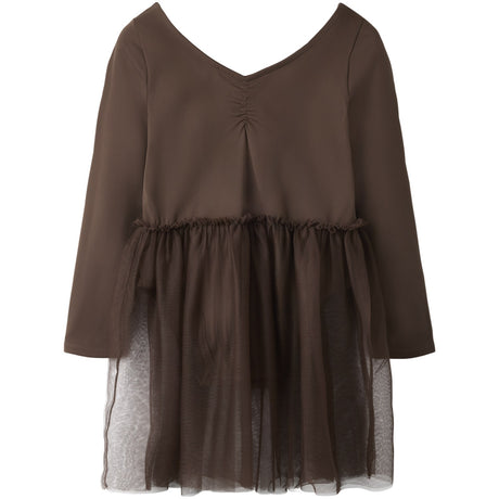 Name It Chocolate Martini Nmfdaisy Ls Slim Klänning