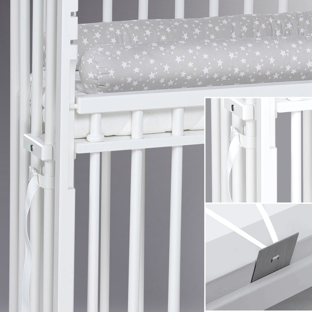 babybay® White Varnished Boxspring Comfort Plus Co-sleeper