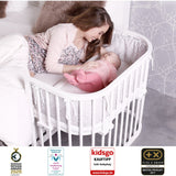 babybay® White Varnished Maxi Comfort Plus Co-sleeper