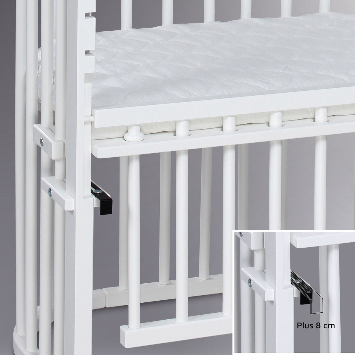 babybay® White Varnished Maxi Comfort Plus Co-sleeper