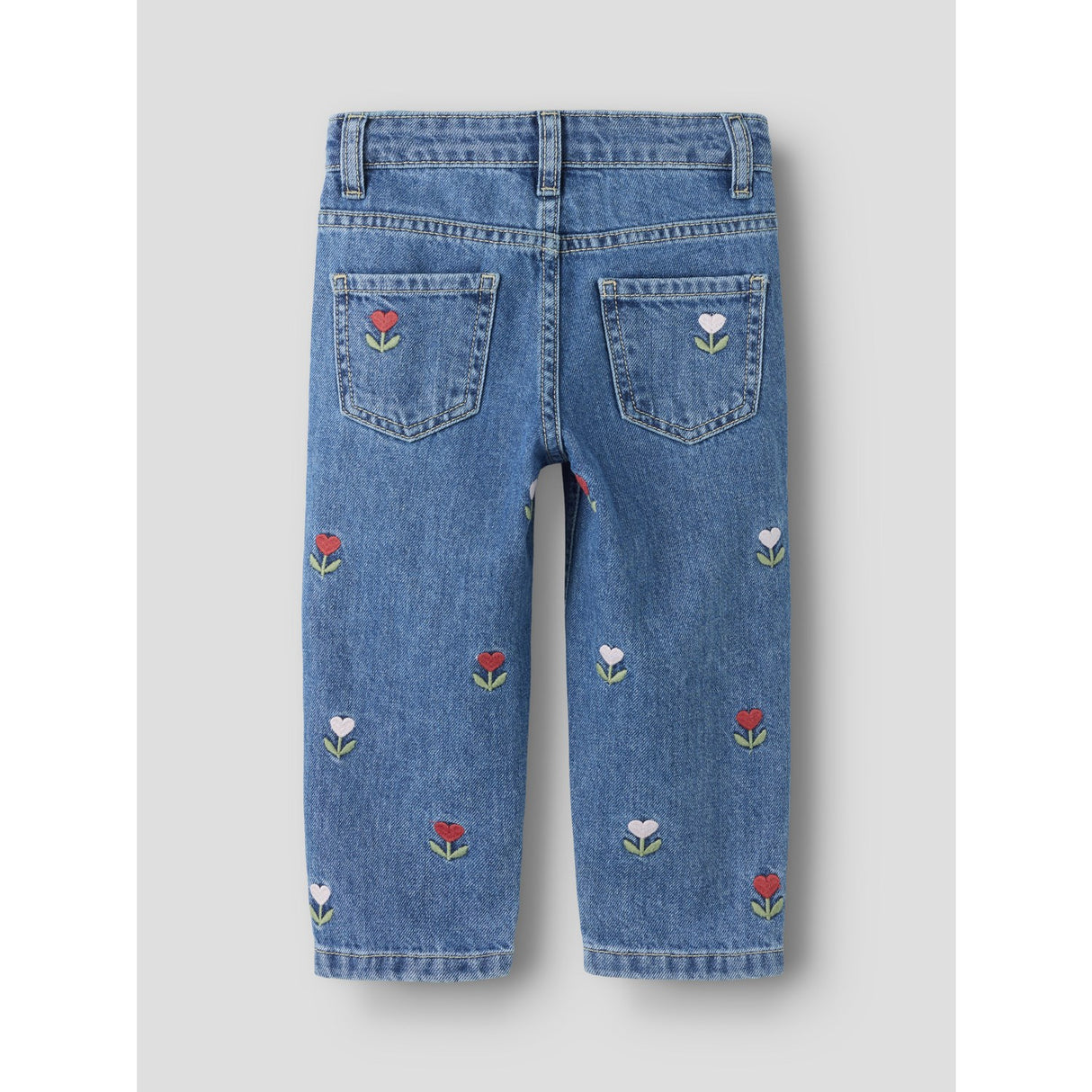 Name It Medium Blue Denim Embroided Nmfbella Mamma Dnm Emb Jeans 5526-Bp