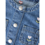 Name It Medium Blue Denim Embroided Nmfmalo Dnm Emb Jacka 5526-Bp