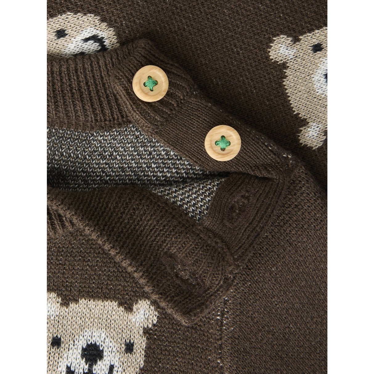 Name It Chocolate Brown Nbmneil Ls Stickad Topp