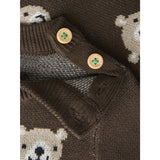 Name It Chocolate Brown Nbmneil Ls Stickad Topp