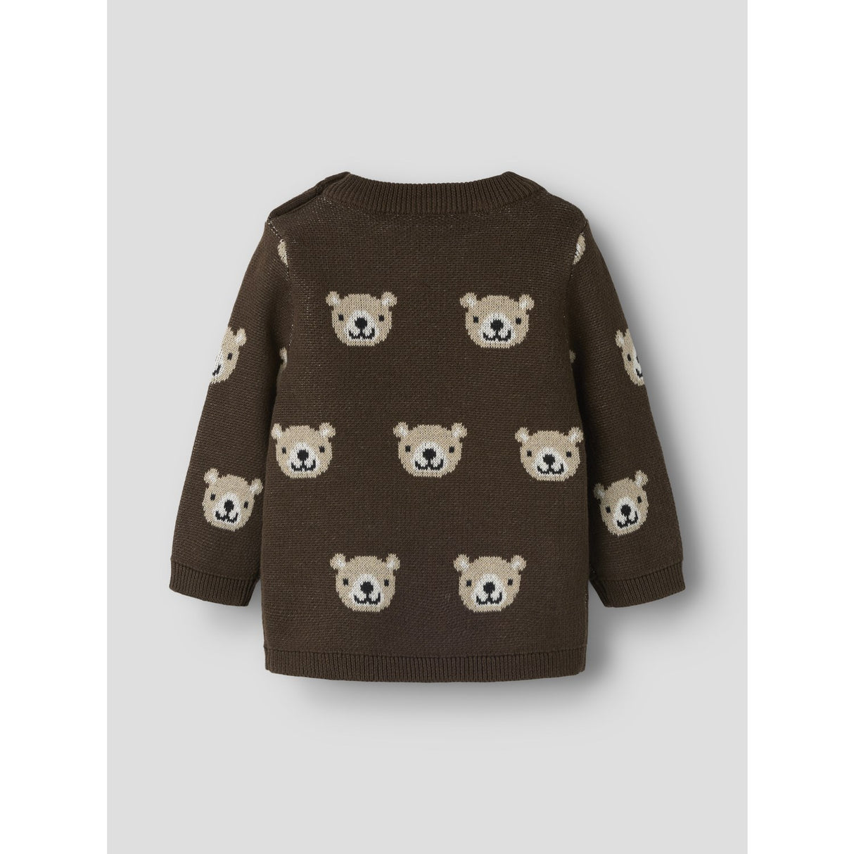 Name It Chocolate Brown Nbmneil Ls Stickad Topp