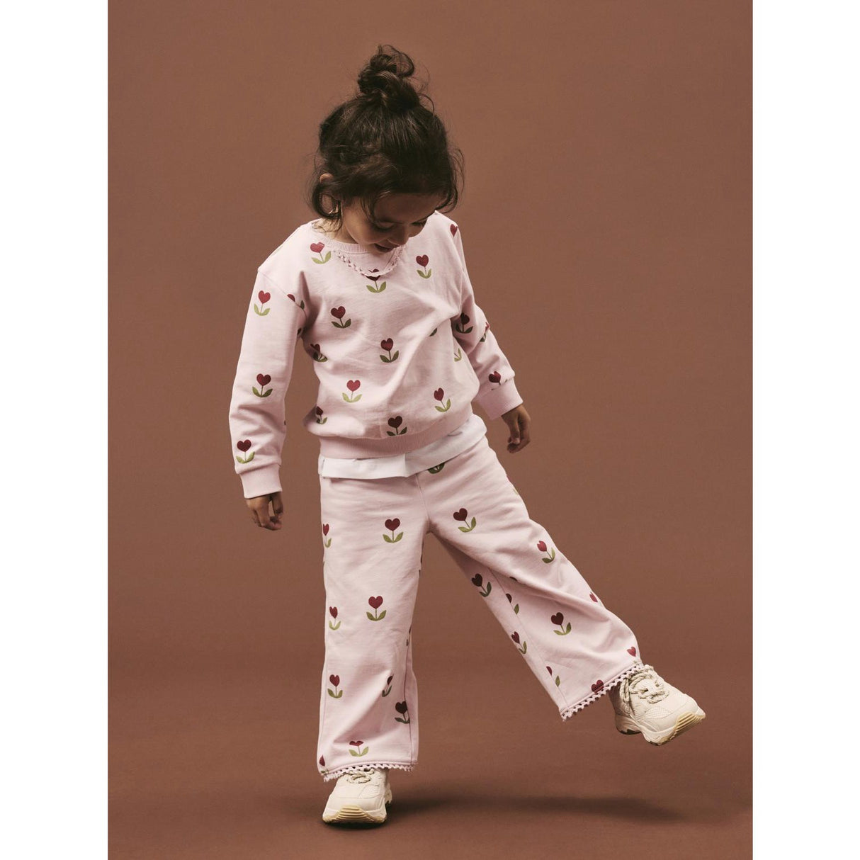 Name It Parfait Pink Nmfnancy Wide Swe Byxor Bru