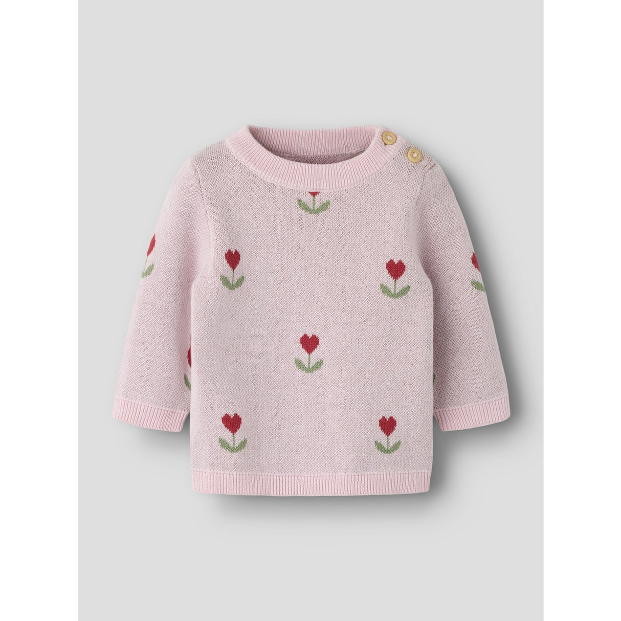 Name It Parfait Pink Nbfnela Ls Stickad Topp
