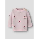 Name It Parfait Pink Nbfnela Ls Stickad Topp