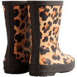 Hunter Leopard Print/Chocolate Brown Kids First Leopard Print Stövlar