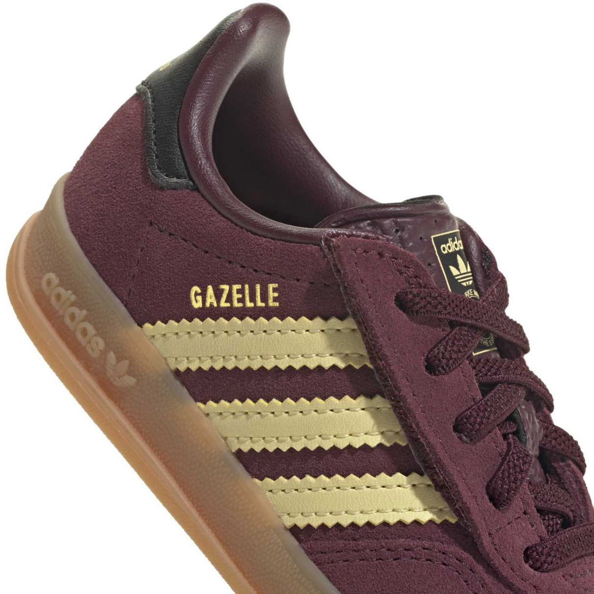 adidas Originals Maroon Almost Yellow Gold Met. Gazelle Indoor Cf El I Sneakers