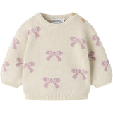Name It Birch Bows In Mauve Shadows Nbfoana Ls Stickad Låda