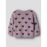 Name It Mauve Shadows Hearts In Catawba Grape Nbfoana Ls Stickad Låda