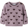 Name It Mauve Shadows Hearts In Catawba Grape Nbfoana Ls Stickad Låda