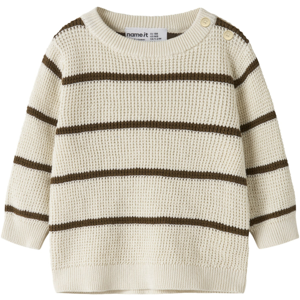 Name It Birch Sepia Nbmobob Ls Stickad