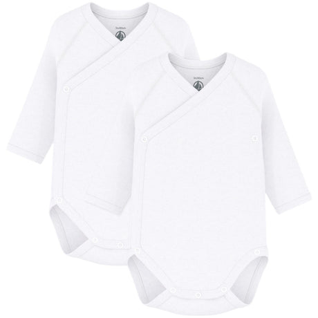 Petit Bateau White Långärmad Bodysuit 3-pack