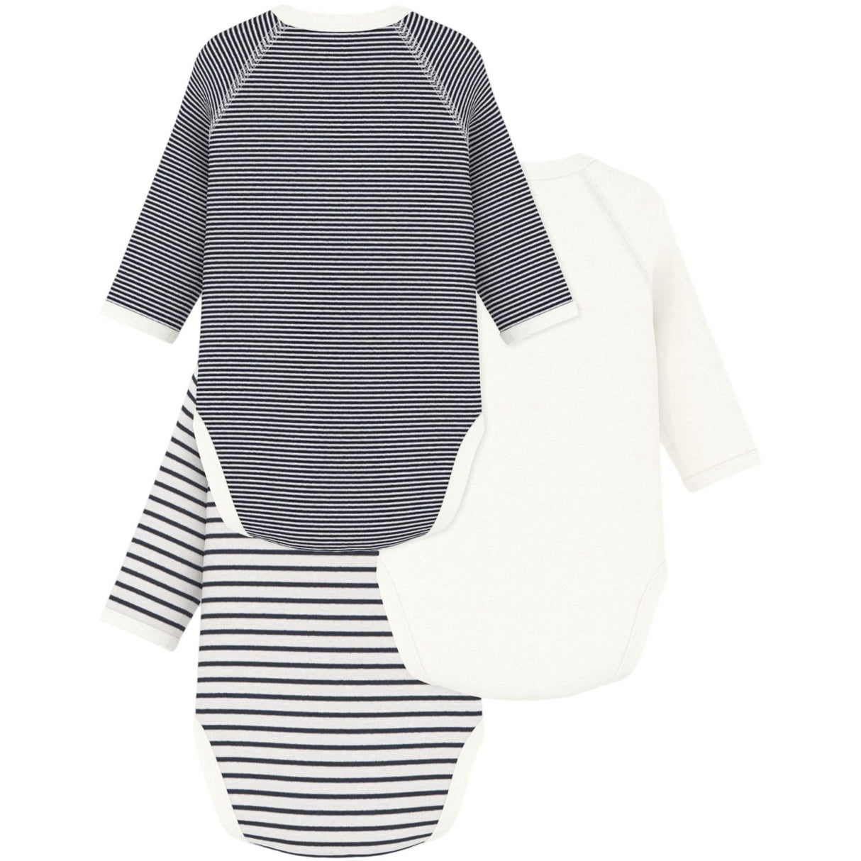 Petit Bateau Navy/White 3-pack Body