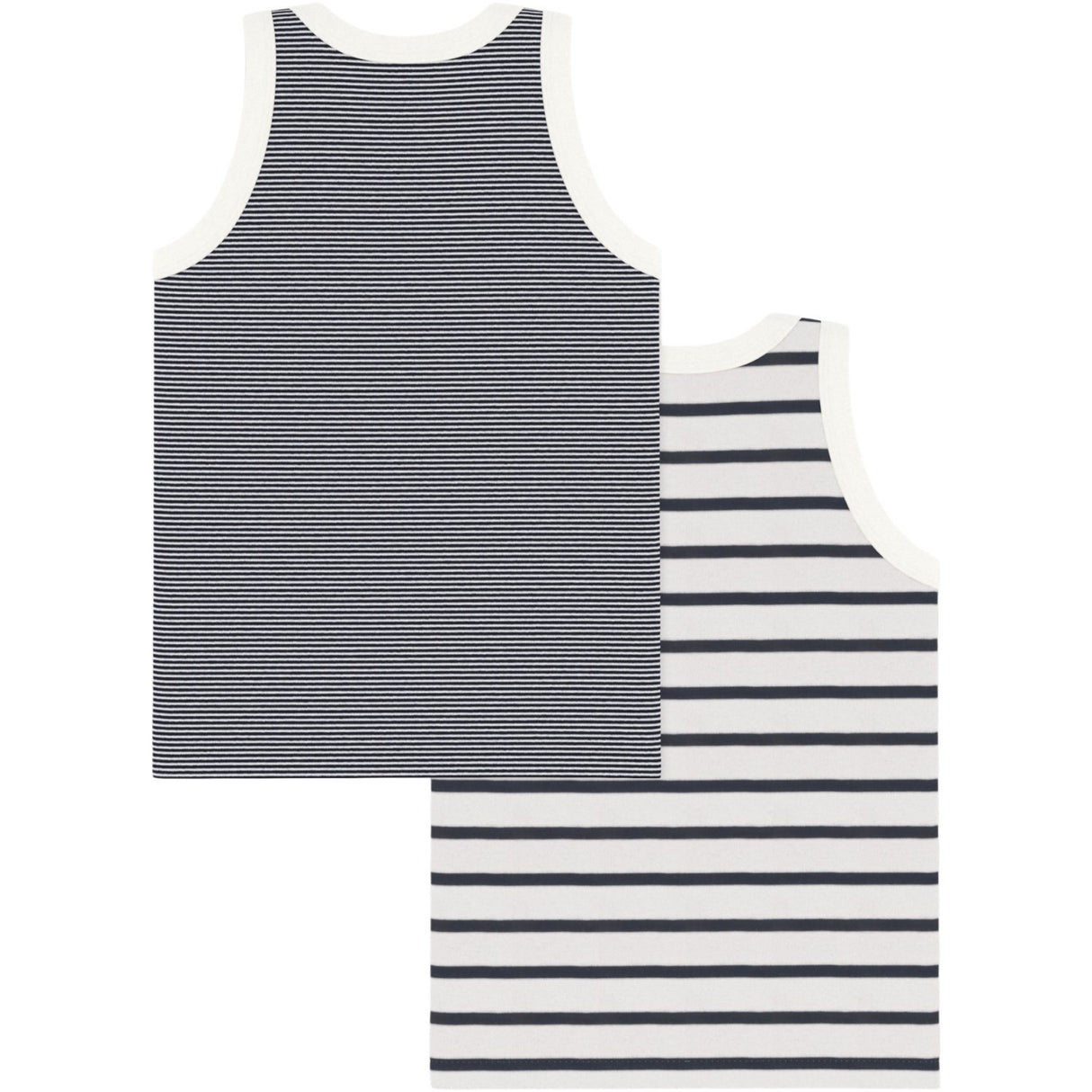 Petit Bateau Navy Stripe Undershirt 2-pack