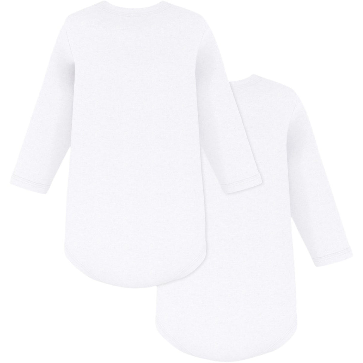 Petit Bateau White Long Sleeve Bodysuit 2-Pack