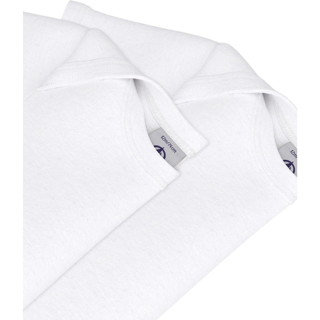 Petit Bateau White 2-pack Kortärmad Body