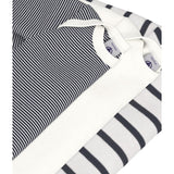 Petit Bateau Navy/White Långärmad Bodysuit 3-pack