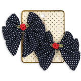 Konges Sløjd Dot Nuit 2 Pack Rose Rouge Rosett Hair Clip