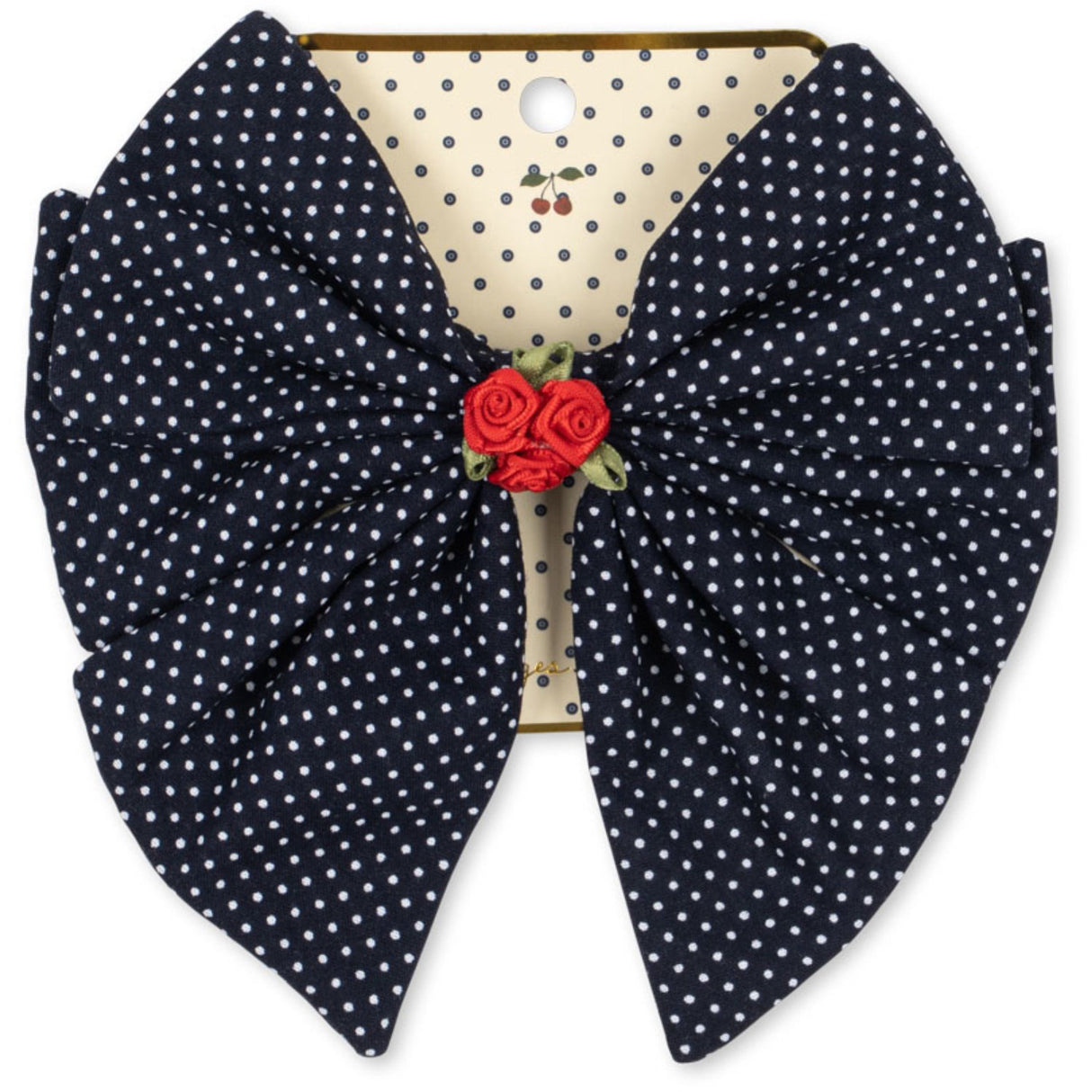 Konges Sløjd Dot Nuit Rose Rouge Rosett Hair Clip