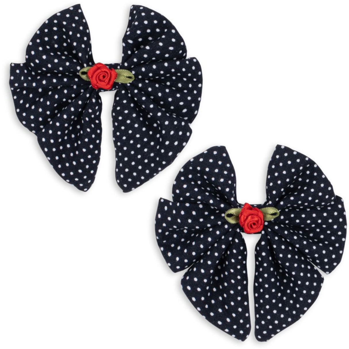 Konges Sløjd Dot Nuit 2 Pack Rose Rouge Rosett Hair Clip