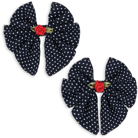 Konges Sløjd Dot Nuit 2 Pack Rose Rouge Rosett Hair Clip