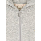 Konges Sløjd Grey Melange Lou Paljet Sweat Zip Huva Gots